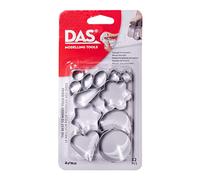DAS Clay Metal Assorted Modelling Cutters, 12 Pieces, Ideal for Professional Clay Users