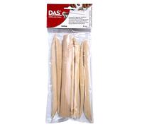 DAS Clay Wooden Assorted Modelling Tools, 7 Pieces, Ideal for Professional Clay Users