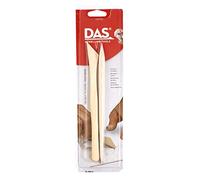 DAS Clay Wooden Modelling Sticks, 2 Pieces, Ideal for Professional Clay Users