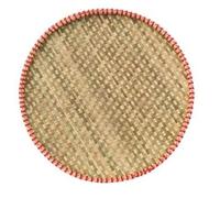 Das Departmental Store Bamboo Made Dagra,Dala,Kula,Manual Weaver Tray for Home Decor and Kitchen Use (Big Size), Round (Red Nylon Latching)