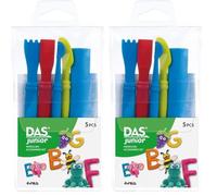 DAS Junior Air-Hardening Modelling Clay Accessories Set, 5 Pieces, For Schools and Art Classes (Pack of 2)