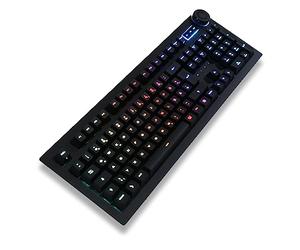 Das Keyboard 5QS Mechanical Wired Keyboard Scandinavian Layout - 105 Keys, Programmable Intelligent RGB Backlit, Full Anti-Ghosting, Gamma Zulu Switches, Aluminium Cover, Palmrest (DKPK5QSP0GZS0NOX)