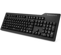Das Keyboard Prime 13 Backlit Wired Mechanical Keyboard, Cherry MX Brown Mechanical Switches, Clean White LED Backlit Keys, USB Pass-Through, Aluminum Top Panel (104 Keys, Black)