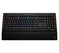 Das Keyboard X50Q Programmable RGB Mechanical Keyboard for Work & Gaming, Soft Tactile Mechanical Switches, Pre-Built Q Applets, Palm Rest, Volume Knob, Aluminum Top (104 Keys, Black)