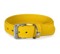 Das Lederband Leather Dog Collar Barcelona Vibrant Yellow, Multiple Sizes, NEW