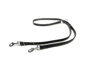 Das Lederband Leather Dog Leash Granada Black/Black, 2 m x 22 mm, New