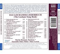 DAS LOCHAMER LIEDERBUCH: GERMAN POPULAR SONGS FROM THE 15TH CENTURY NEW CD