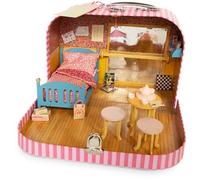 Das Mäusehaus to Go - Ellas Ballet Room | Creative Craft Set in Case | Mini Dollhouse to Take Away | From 4 Years | Includes Furniture, Bedding, Decoration & Tea Service