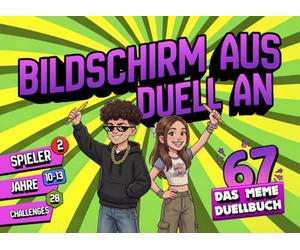 Das Meme-Duellbuch für Kids - 28 Challenges für 2 Spieler | Brainrot, 67 Six Seven & Gaming: Quiz, Rätsel & Kreativ-Battles für Kinder von 10-13 Jahren | Perfektes Geschenk