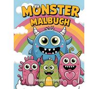 Das Monster Malbuch für Kinder: 55 lustige und einzigartige Monster und Kreaturen, Malvorlagen mit kreativen Ausmalbildern für Kinder ab 4 Jahren, 55 tolle Motive zum Ausmalen und Spaß