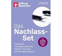 Stiftung Warentest - Estate Planning Set - Will, Asset Overview, Digital Legacy, Funeral Directive