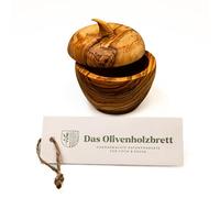 das Olivenholzbrett Box with Lid IN Apple Shape - 10cm