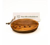 das Olivenholzbrett Olive Wood Soap Dish, Oval 11.5 cm, Handmade, Natural, Brown