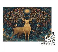 Das Reh Stand Im Wald Im Schutz Der Nacht Puzzle 52x38cm/1000pcs Erwachsene Puzzle,Home Decor