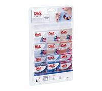 DAS Smart Oven Bake Modelling 28g Clay, Fashion Style Warm & Cold Colours Collection, 12 Pieces, Ideal for Professionals and Hobbyists