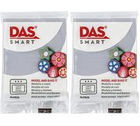 DAS Smart Oven Bake Modelling 57g Clay, Cool Grey, for Professionals and Hobbyists (Pack of 2)