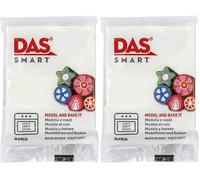 DAS Smart Oven Bake Modelling 57g Clay, White, for Professionals and Hobbyists (Pack of 2)