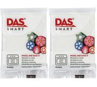 DAS Smart Oven Bake Modelling 57g Clay, White Glitter, for Professionals and Hobbyists (Pack of 2)