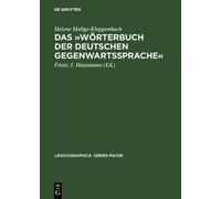 Das Wrterbuch Der Deutschen Gegenwartssprache by Helene Ma... - 9783484309128