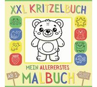 Das XXL-Kritzelbuch - Mein 1. Malbuch: Mit 60 süßen Motiven, ab 1 Jahr (Maxi Pläsier Malbücher)
