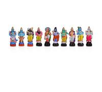 Dasavataram Set - Medium - Clay - 10 Pcs -10 Inch