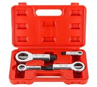 DASBET 4PCS Metal Nut Splitter Set Heavy Duty Nut Splitter Kit Splitter Breaker Manual Pressure Nut Cracker Remover Extractor Tool Corroded Stuck Screw Nut Removal Splitting Tools