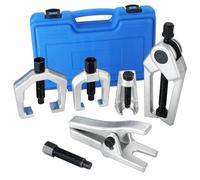 DASBET 5PCS Ball Joint Separator Front End Service Tool Kit 5-in-1 Pitman Arm Puller Tie Rod End Removal Tool Set for Front End Service Splitter Removal Kit (Blue)