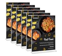 DASBET A4 Acrylic Sign Holder Clear 6Pack Double-Side Table Display Stand A4 Plastic Vertical T-Shape Menu Poster Stand A4 Clear Poster Holder for Restaurant, Office, Exhibition, Store