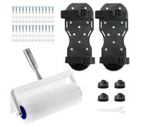 DASBET Spiked Screeding Compound Roller 10" x 1" Spike Roller Floor Compound Roller Spiked Aeration Roller Latex Floor Self Leveling Roller with Gunite Spiked Shoes