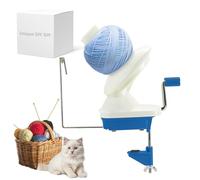 DASBET Yarn Winder Wool Winder Swift Wool Ball Spinner for Crocheting Needlecraft Yarn Ball Spinner Hand Operated (Blue)