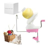 DASBET Yarn Winder Wool Winder Swift Wool Ball Spinner for Crocheting Needlecraft Yarn Ball Spinner Hand Operated (Pink)
