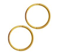 Dasbsug 2pcs Simulated Rattan Round Handle Replacement Decorative Handle For Craft Bags And Home Decors Projects Handmade Bag Accessories