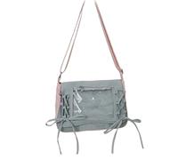 Dasbsug 3. Fashionable See-Through Nylon Purse With Black Ribbon Accent Spacious Interior & Organizers Unisex Crossbody Design Japanese Large Capacity Transparent Itabag Crossbody Bag