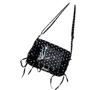 Dasbsug 3. Fashionable See-Through Nylon Purse With Black Ribbon Accent Spacious Interior & Organizers Unisex Crossbody Design Japanese Large Capacity Transparent Itabag Crossbody Bag