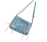 Dasbsug 3. Fashionable See-Through Nylon Purse With Black Ribbon Accent Spacious Interior & Organizers Unisex Crossbody Design Japanese Large Capacity Transparent Itabag Crossbody Bag