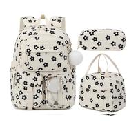 Dasbsug 3PCS School Backpacks With Pencil Case Light Weight Bookbags For Girl Womens Lovely Bookbags Travel Schools Bag Gift School Backpacks With Lunch Bag