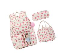 Dasbsug 3PCS School Backpacks With Pencil Case Light Weight Bookbags For Girl Womens Lovely Bookbags Travel Schools Bag Gift School Backpacks With Lunch Bag