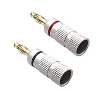 Dasbsug 4mm Loudspeaker Connector Plug Screw Loudspeaker Connector For Unmatchedly Auditory Sopund And Easy Installation Amplifiers Banana Plug