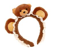 Dasbsug Adorable Bear Hair Hoop With Lace Trim Comfortable Stretchable Headpiece Cosplay Headwear For Girls Girl Hair Accessories