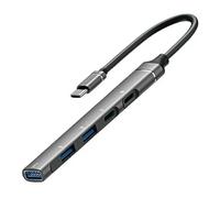 Dasbsug Aluminum Alloy USB C Hubs PD3.0 Fast Chargers 5Gbps Data Syncs Double a Port for Work Travel C to OTGs Adapters