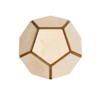 Dasbsug Artistic Zodiacs Themed 12 Sided Wooden Dices Engraved Durability Wood for Tabletop Game and Travel Astrological Enthusiasts Collectible