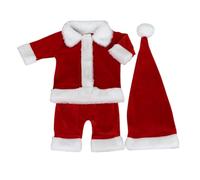 Dasbsug Baby Boys Girls Santa Costume 3pcs Set Newborns Coat With Matching Christmas Pants And Hat For Holiday Event Santa Clause Costume For Kids