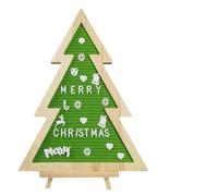 Dasbsug Christmas Felt Letter Board Tree Designs With 170Characters And Wood Stand For Festival Messages Changeable Changeable Sign