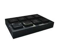 Dasbsug Compartmentalized Organizers Trays with Metal Glass Lid for Efficient Loose Diamonds and Colored Stones Classification Organizers