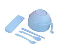 Dasbsug Complete Microwave Ramen Set Includes Bowl Cover Strainer Utensils Spoon Chopsticks Fork for Meals Pasta Bowl