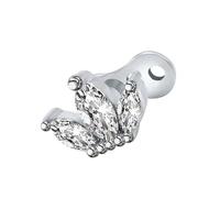 Dasbsug Cubic Zirconia Piercing Body Jewelry Set Rhinestones Dermals Studs Safe Stainless Steel Accessory For Sensitive Skin Professional Piercing Supplies