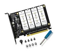 Dasbsug Drive Expansion Converter with 4 Slots PCIe X16 Port Fast Speed Data Transfer for Video Editors Gamers and Developers PCIe Split Expansion Card