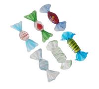 Dasbsug Glass Candys Figurines Colored For Family For Various Indoor Spaces 1 To 6P/ 7 To 12/13 To 18/18 To 24 Decorative Glass Sculptures