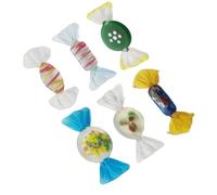 Dasbsug Glass Candys Figurines Colored For Family For Various Indoor Spaces 1 To 6P/ 7 To 12/13 To 18/18 To 24 Decorative Glass Sculptures