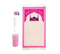Dasbsug Islamics Muslims Soft Children Prayer Mats Portable Travel Rugs NonSlip Printeds Worships Eid Gifts Travel
